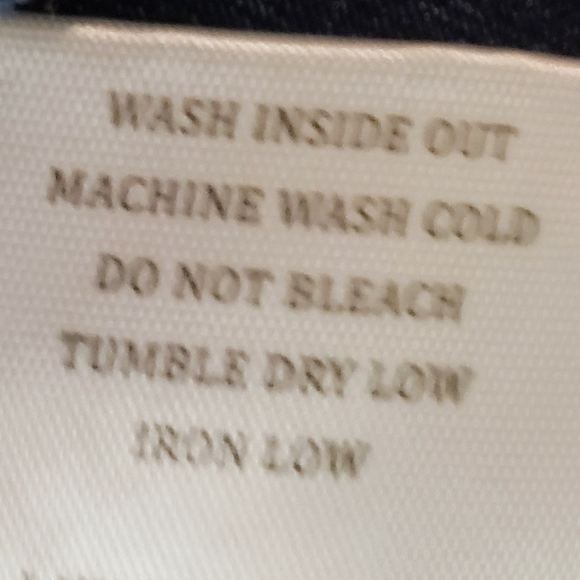 Nellie May Denim Stretch High Rise Jeans Darkwash Whiskering Fading Size 9 - Picture 8 of 11